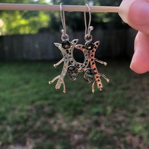 Smoky Quartz & Tourmalated Quartz Earrings